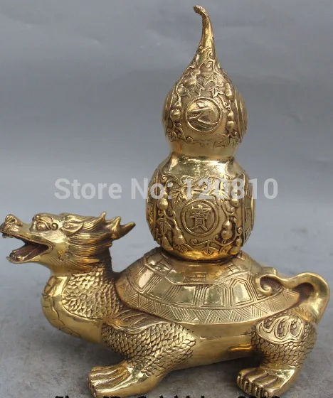 11"Chinese FengShui Bronze Dragon tortoise Turtle Gourd Calabash Cucurbit Statue 
11"Chinese FengShui Bronze Dragon tortoise Turtle Gourd Calabash Cucurbit Statue
