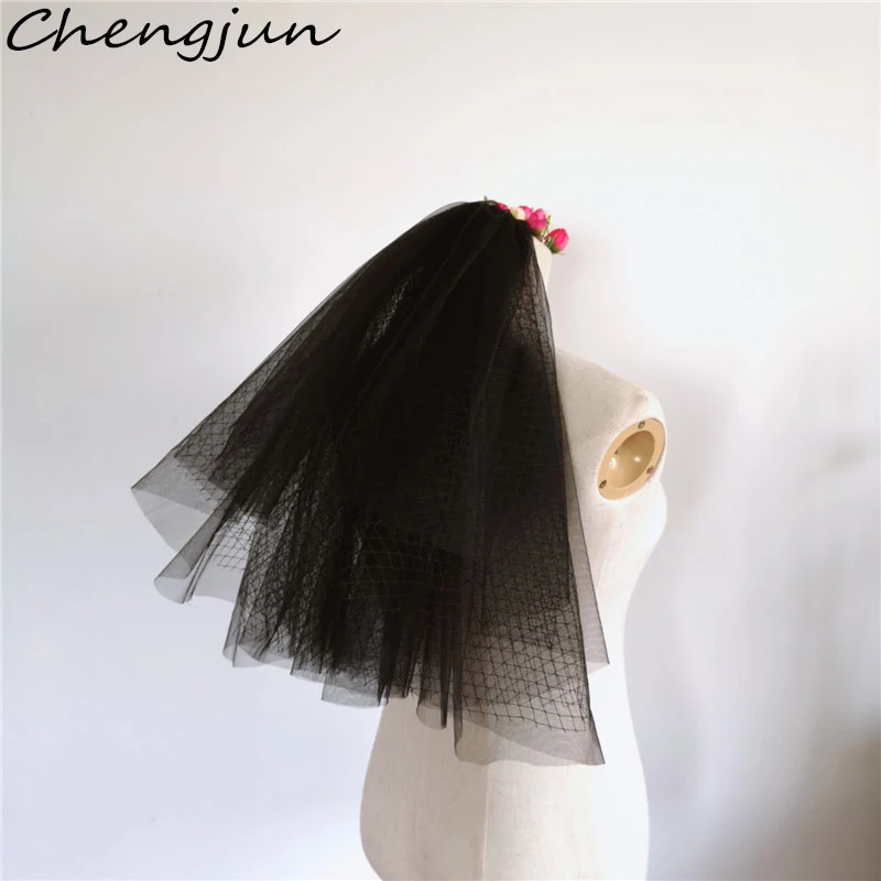 Chengjun Special Custom Weddding Accessories Gothic Black Short Tulle Bridal Veils
Chengjun Special Custom Weddding Accessories Gothic Black Short Tulle Bridal Veils