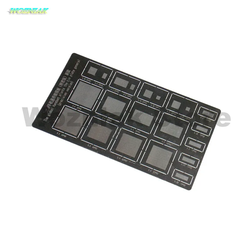 Wozniak currency 0.2-0.45 Mobile phone chip Tin plant Steel net Precision Edition BGA steel Net mesh plate
Wozniak currency 0.2-0.45 Mobile phone chip Tin plant Steel net Precision Edition BGA steel Net mesh plate