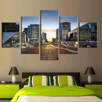 Wall Art HD Prints Home Decor 5 Pieces City Building Canvas Landscape Painting Modular Creative Bedroom Pictures wall stickers
Wall Art HD Prints Home Decor 5 Pieces City Building Canvas Landscape Painting Modular Creative Bedroom Pictures wall stickers