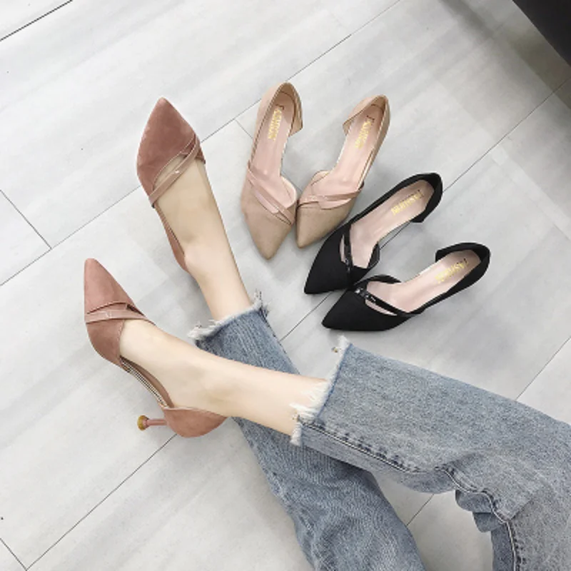 Pointed stiletto women's shoes small fresh cat with high heels a pedal shallow lazy women's shoes
Pointed stiletto women's shoes small fresh cat with high heels a pedal shallow lazy women's shoes