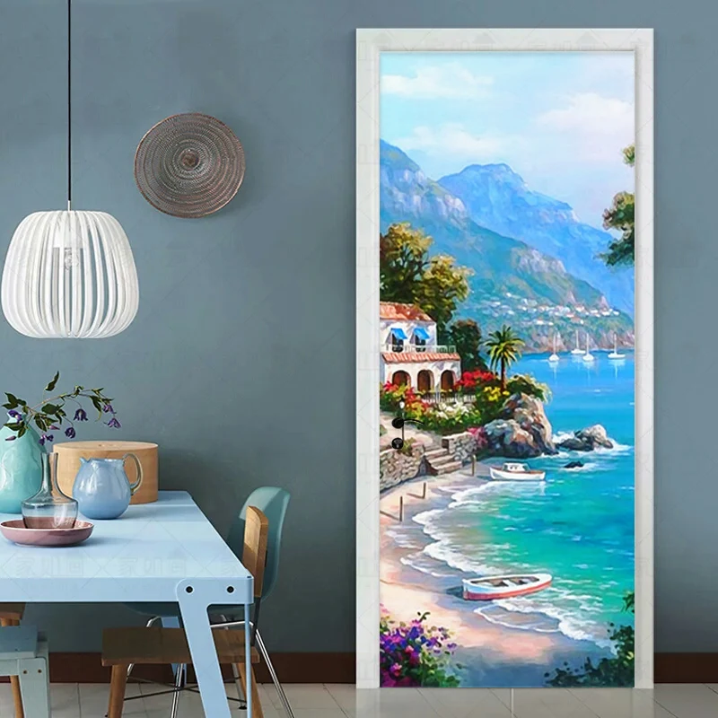 European Style Landscape Oil Painting Door Sticker Living Room Restaurant Wallpaper 3D PVC Self-Adhesive Door Decals Home Decor
European Style Landscape Oil Painting Door Sticker Living Room Restaurant Wallpaper 3D PVC Self-Adhesive Door Decals Home Decor