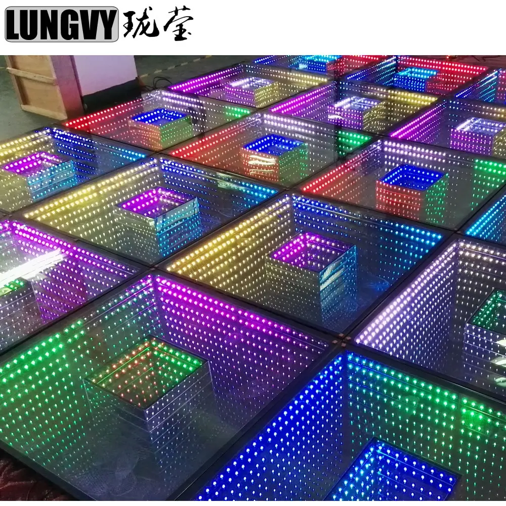 100CM*100CM*10CM 3D Mirror DJ Disco Party Wedding Stage Light LED Dance Floor With Time Tunnel
100CM*100CM*10CM 3D Mirror DJ Disco Party Wedding Stage Light LED Dance Floor With Time Tunnel