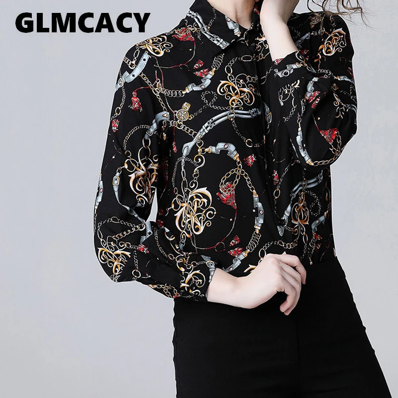 Women Chain Printed Vintage Blouse Shirts Female Vogue Office Ladies OL Work Blouses Tops Shirt
Women Chain Printed Vintage Blouse Shirts Female Vogue Office Ladies OL Work Blouses Tops Shirt