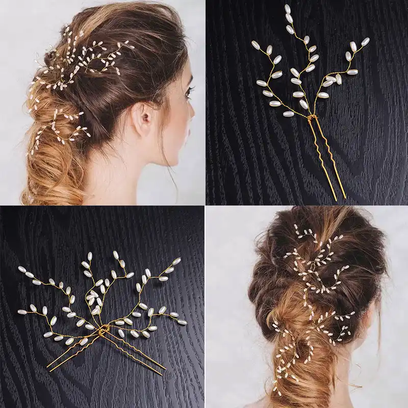 Simulate Pearl Hairpins Hairstyles Wedding Bridal Hair Pins