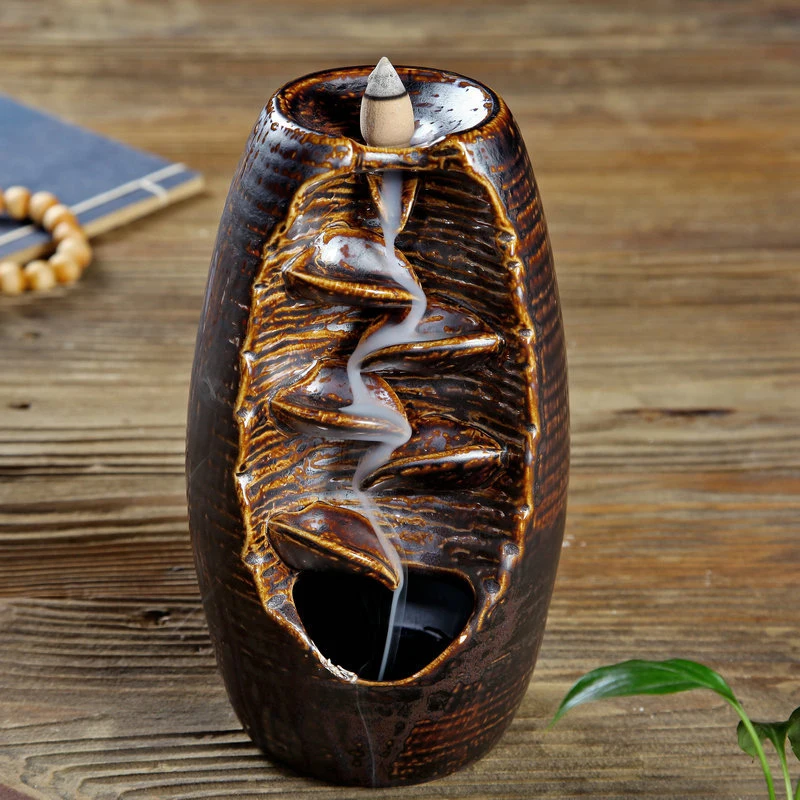 Ceramic Waterfall Backflow Incense Burner Censer Holder Meditation Crafts Temple Home Room Decoration Gifts Zen Ornaments Ince
Ceramic Waterfall Backflow Incense Burner Censer Holder Meditation Crafts Temple Home Room Decoration Gifts Zen Ornaments Ince