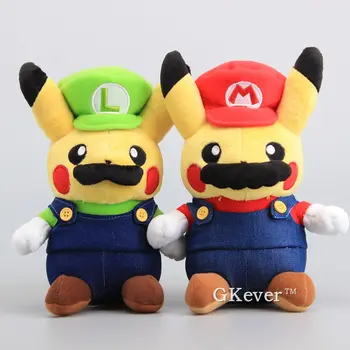 Anime 2 Pcs/Set Super Mario Bros Mario & Luigi Pikachu Soft Dolls Pikachu Cosplay Mario Plush Toys 9" 22 CM Kids Cute Gift
Anime 2 Pcs/Set Super Mario Bros Mario & Luigi Pikachu Soft Dolls Pikachu Cosplay Mario Plush Toys 9" 22 CM Kids Cute Gift
