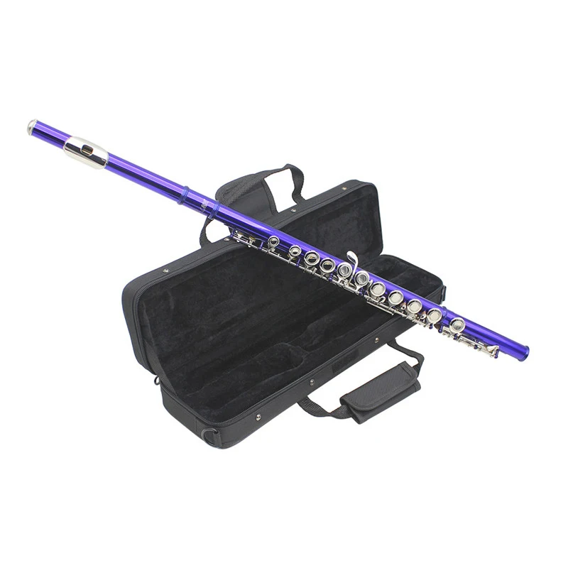 SLADE Professional Flute 16 Holes C Key Colored Cupronickel Plated Silver Tube Performance Woodwind Instrument with Cloth Bag
SLADE Professional Flute 16 Holes C Key Colored Cupronickel Plated Silver Tube Performance Woodwind Instrument with Cloth Bag