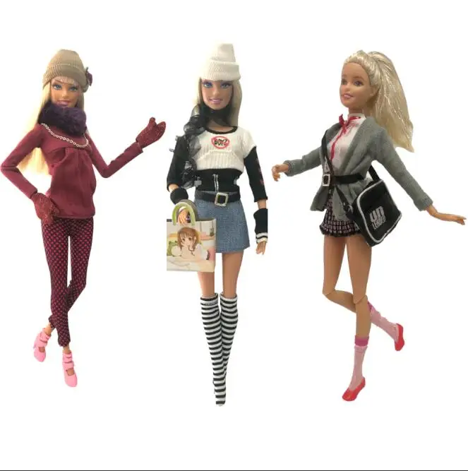 NK 3 Set Doll Dress Winter Clothing Handmade Clothes Top Fashion Coat Super Modern Outfit For Barbie Doll Accessories 022DZ
NK 3 Set Doll Dress Winter Clothing Handmade Clothes Top Fashion Coat Super Modern Outfit For Barbie Doll Accessories 022DZ