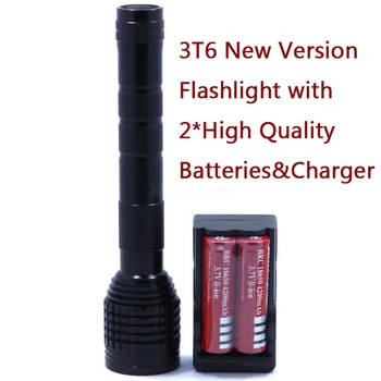 NEW Super Bright 6000 Lumens Electric torch 3 * XM-L T6 LED 5-Mode 3T6 Flashlight Torch Lamp Light + 2*18650 + Charger
NEW Super Bright 6000 Lumens Electric torch 3 * XM-L T6 LED 5-Mode 3T6 Flashlight Torch Lamp Light + 2*18650 + Charger