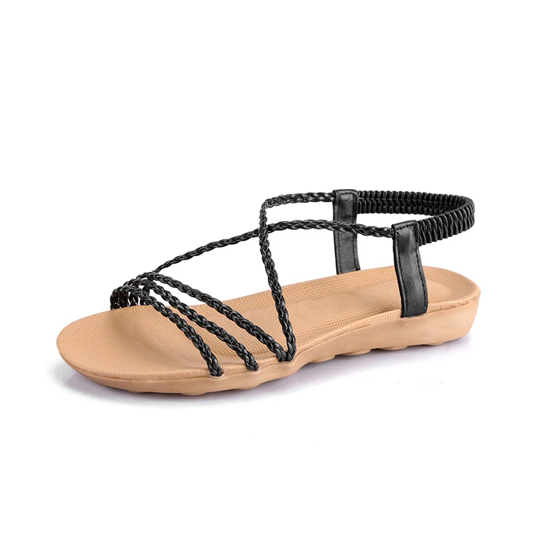 2019 Summer New Women's Sandals Rome Narrow Band Woman Shoes Beach Elastic Band Leisure Flat Sandals Comfortable Lady Shoe 34-42
2019 Summer New Women's Sandals Rome Narrow Band Woman Shoes Beach Elastic Band Leisure Flat Sandals Comfortable Lady Shoe 34-42