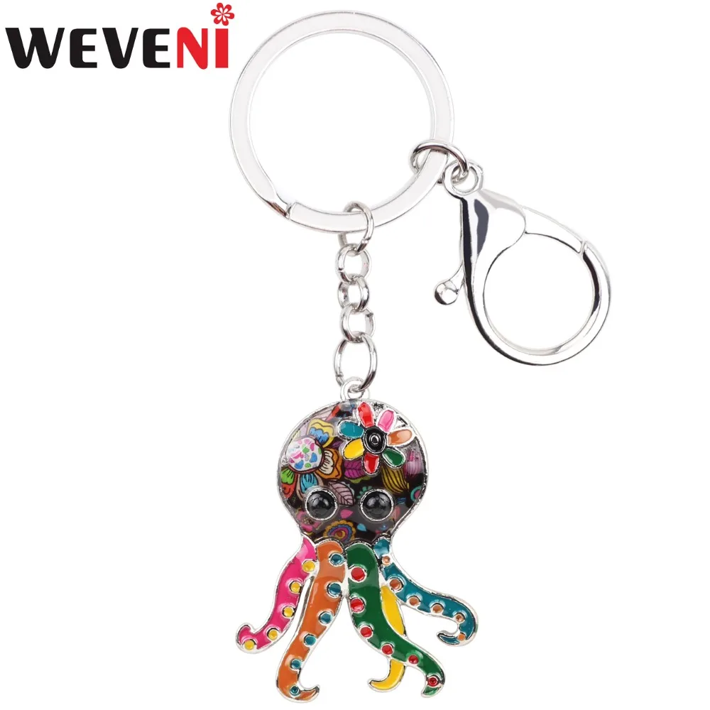 WEVENI Octopus Key Chain Key Ring Pendant Charm Decoration Enamel Alloy Keychain Cute Trendy Ocean Animal Jewelry For Women
WEVENI Octopus Key Chain Key Ring Pendant Charm Decoration Enamel Alloy Keychain Cute Trendy Ocean Animal Jewelry For Women