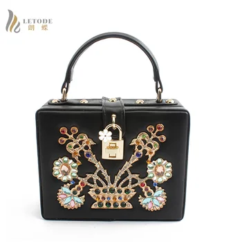 Crown Flower Diamonds Beaded PU Fashion Women Shoulder Handbags Messenger Crossbody Bags Evening Totes Bag Box Clutch Purse Good 
Crown Flower Diamonds Beaded PU Fashion Women Shoulder Handbags Messenger Crossbody Bags Evening Totes Bag Box Clutch Purse Good
