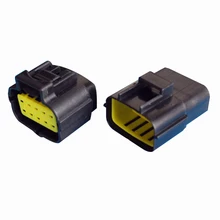 Black Waterproof Electrical Wiring ELECTRICAL WIRING Multi connectors 2 3 4 6 PIN Size: 10 Pin Sets: 1 Sets(China)
