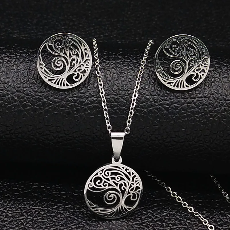2019 Stainless Steel Necklace Earrings Jewerly Set Women Gold Color Tree of Life Set Jewelry conjunto collar y pendientes 178573
2019 Stainless Steel Necklace Earrings Jewerly Set Women Gold Color Tree of Life Set Jewelry conjunto collar y pendientes 178573