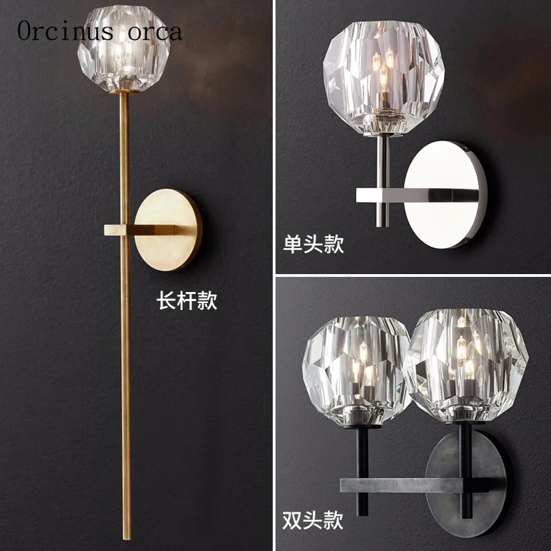 Postmodern light extravagant crystal wall lamp living room bedroom bedside lamp American style creative personality wall lamp
Postmodern light extravagant crystal wall lamp living room bedroom bedside lamp American style creative personality wall lamp
