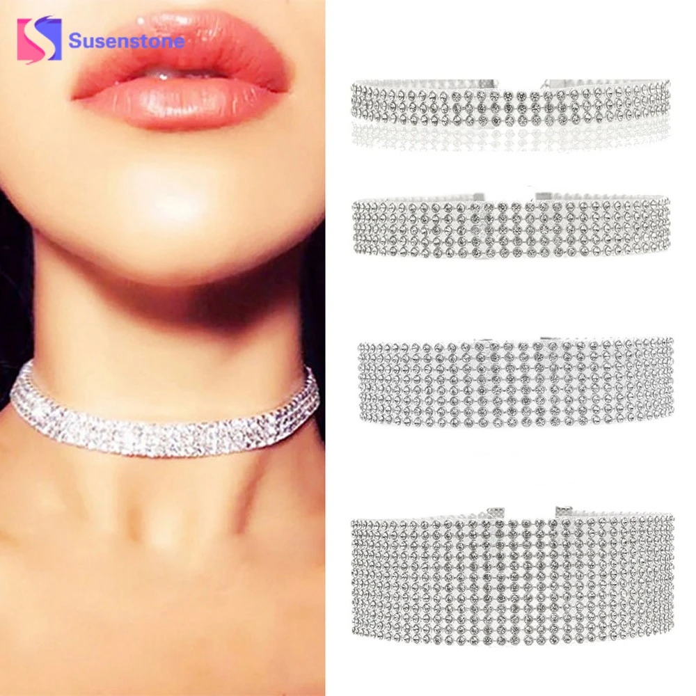 susenstone 2018 Women Full Crystal Rhinestone Choker Necklace Collar New Statement Necklaces for Women Wedding Party Jewelry
susenstone 2018 Women Full Crystal Rhinestone Choker Necklace Collar New Statement Necklaces for Women Wedding Party Jewelry