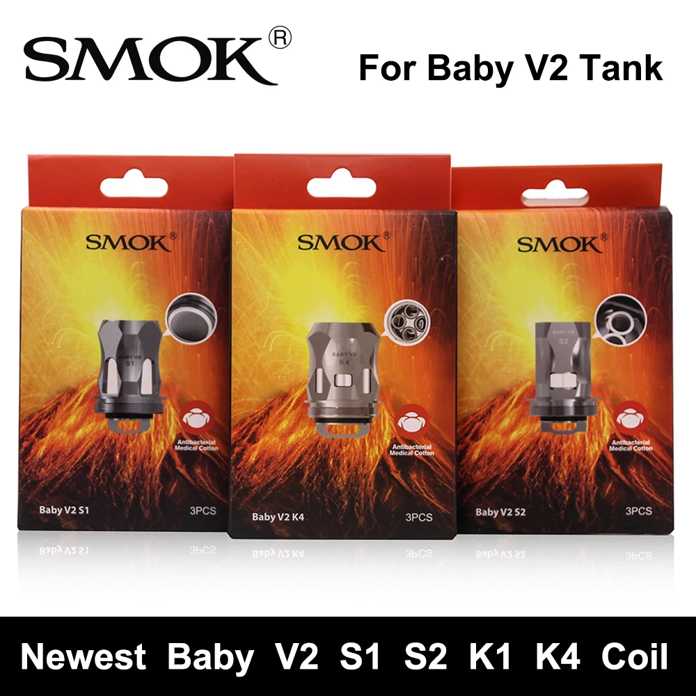 SMOK TFV8 Baby V2 S1 S2 K1 K4 Coil Head Replacement for SMOK TFV8 Baby V2 Tank E Cigarette Atomizer Core Long Life Resistance
SMOK TFV8 Baby V2 S1 S2 K1 K4 Coil Head Replacement for SMOK TFV8 Baby V2 Tank E Cigarette Atomizer Core Long Life Resistance