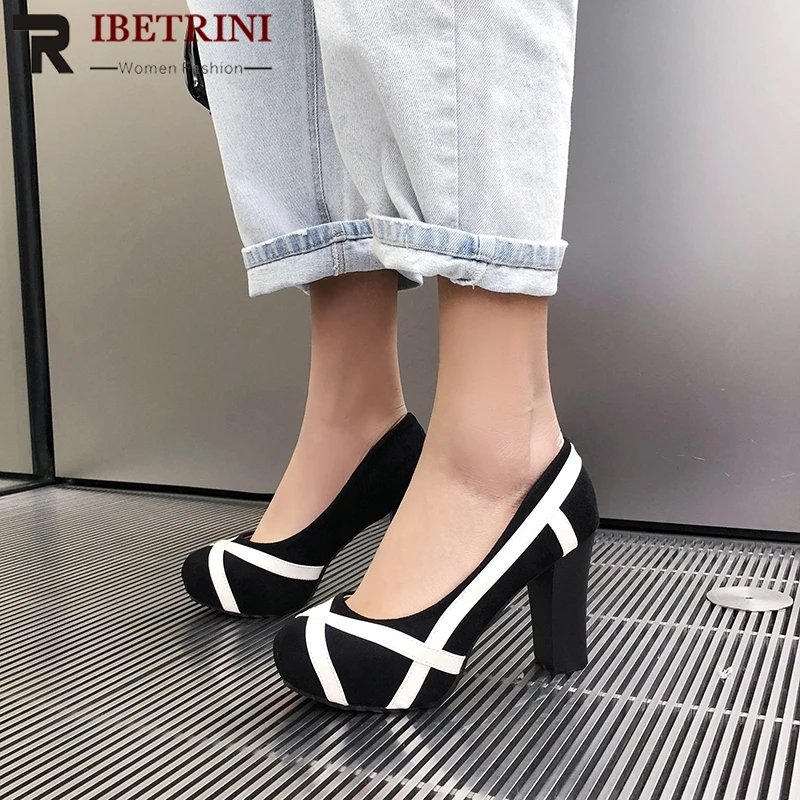 RIBETRINI Spring New Concise Western Style Patchwork Pumps Women 2019 Plus Size 33-46 OL Elegant High Heels Shoes Woman
RIBETRINI Spring New Concise Western Style Patchwork Pumps Women 2019 Plus Size 33-46 OL Elegant High Heels Shoes Woman