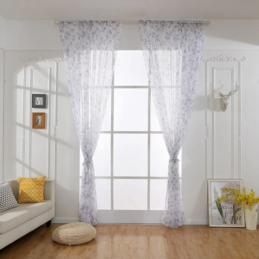 Leaves Sheer Curtain Tulle Window Treatment Voile Drape Valance 1 Panel Fabric Sheer Scarf Valances curtains for living room
Leaves Sheer Curtain Tulle Window Treatment Voile Drape Valance 1 Panel Fabric Sheer Scarf Valances curtains for living room