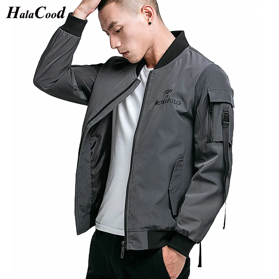 High Quality Stylish Loose Fit Bomber Jacket Men Turn-down Collar Hip Hop Letter Designs Pilot Flight Jackets Male Coat Black
High Quality Stylish Loose Fit Bomber Jacket Men Turn-down Collar Hip Hop Letter Designs Pilot Flight Jackets Male Coat Black