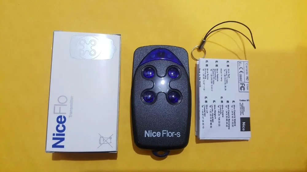 NICE flo2r-s, NICE flo4r-s 2,4 channel FLOR hand transmitter, 433,92mhz Remote Control
NICE flo2r-s, NICE flo4r-s 2,4 channel FLOR hand transmitter, 433,92mhz Remote Control