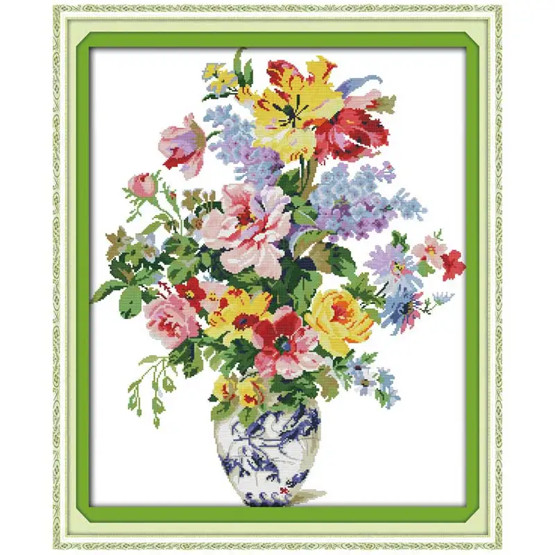 Flowers blooming (2) Patterns Counted Cross Stitch 11CT 14CT Cross Stitch Set Wholesale Cross-stitch Kit Embroidery Needlework
Flowers blooming (2) Patterns Counted Cross Stitch 11CT 14CT Cross Stitch Set Wholesale Cross-stitch Kit Embroidery Needlework