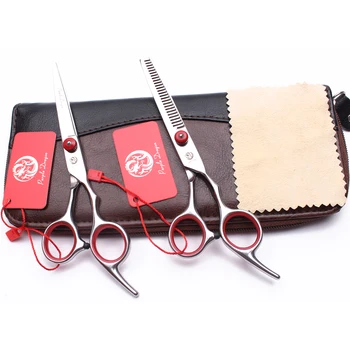 6.5" 18.5cm Purple Dragon Stainless Red Screw Professional Barber Scissors Straight Shears Thinning Scissors Hair Scissors Z1001
6.5" 18.5cm Purple Dragon Stainless Red Screw Professional Barber Scissors Straight Shears Thinning Scissors Hair Scissors Z1001
