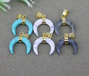 10pcs Small Size Natural Labradorite Stone Crescent Pendant beads,Charm Gem stone Double Horn Pendant for Making jewelry
10pcs Small Size Natural Labradorite Stone Crescent Pendant beads,Charm Gem stone Double Horn Pendant for Making jewelry