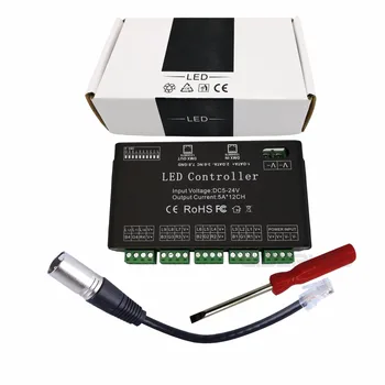 Easy Use 12 channel dmx512 PWM RGB decoder 60A DMX dimmer driver input DC5-24V for LED strip DMX Controller 60A
Easy Use 12 channel dmx512 PWM RGB decoder 60A DMX dimmer driver input DC5-24V for LED strip DMX Controller 60A