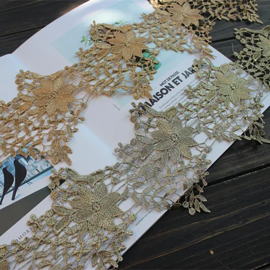 15cm 5.9"wide-3Yards/lot Lace Accessories Metallic Gold Venice Lace Trim,Gold Lace
15cm 5.9"wide-3Yards/lot Lace Accessories Metallic Gold Venice Lace Trim,Gold Lace