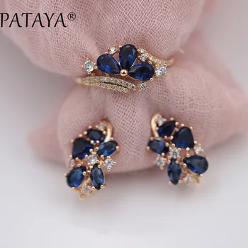 PATAYA New Arrivals Exclusive Design Water Drop Natural Zirconia Earrings Rings Sets 585 Rose Gold Women Wedding Trendy Jewelry
PATAYA New Arrivals Exclusive Design Water Drop Natural Zirconia Earrings Rings Sets 585 Rose Gold Women Wedding Trendy Jewelry