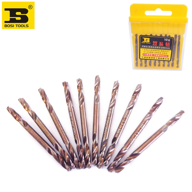 BOSI 10PC-Pack 3.2x48mm Double-End Drill Bit, High-Speed Steel, 135-Degree Split Point
BOSI 10PC-Pack 3.2x48mm Double-End Drill Bit, High-Speed Steel, 135-Degree Split Point