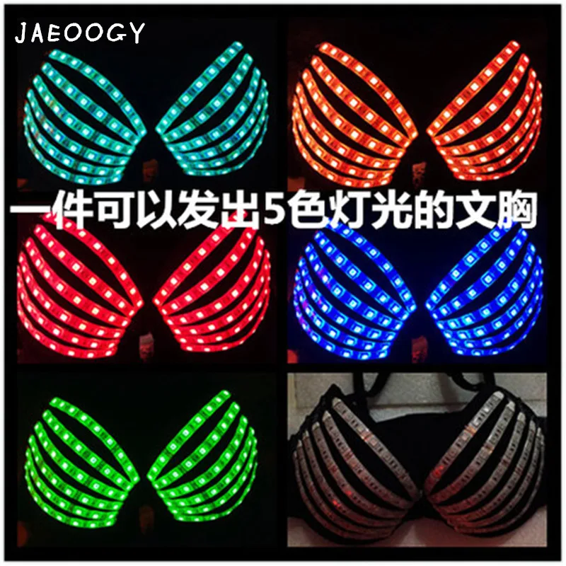 LED luminous glasses Gloves Costume bra bar performance cool dance costumes low laser fluorescence
LED luminous glasses Gloves Costume bra bar performance cool dance costumes low laser fluorescence