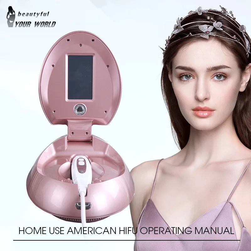 

Mini Hifu High Intensity Focused Ultrasound RF Face Neck Lifting Massager Wrinkle Removal Tightening Radio Frequency machine