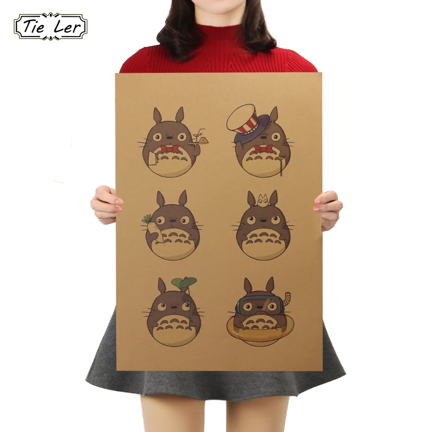TIE LER Cartoon Totoro Expression Kraft Paper Vintage Classic Bar Cafe Decorative Painting Poster Wall Sticker 50.5X35cm
TIE LER Cartoon Totoro Expression Kraft Paper Vintage Classic Bar Cafe Decorative Painting Poster Wall Sticker 50.5X35cm