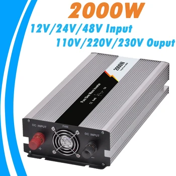 2000W Pure Sine Wave Off Grid Tie Inverter Optional 12V/24V/48V DC Input and 110V/220V AC Output Microprocessor Based Design NEW
2000W Pure Sine Wave Off Grid Tie Inverter Optional 12V/24V/48V DC Input and 110V/220V AC Output Microprocessor Based Design NEW