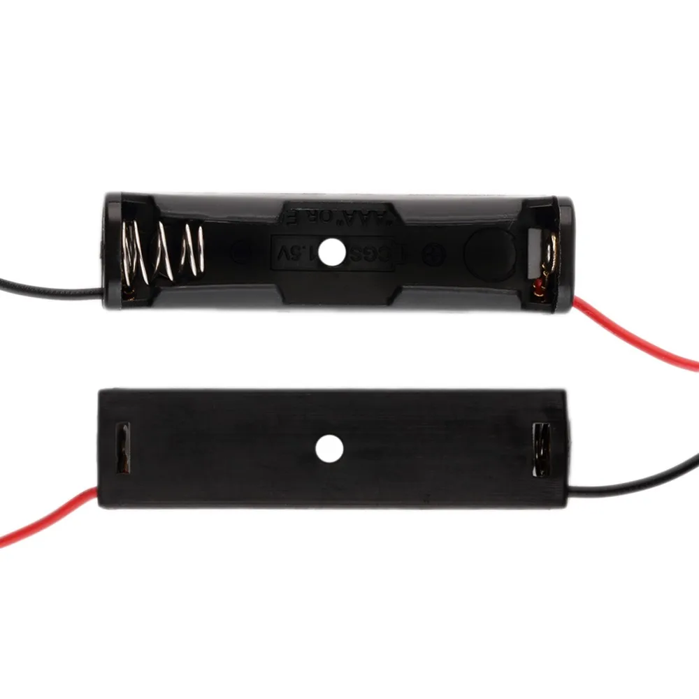 1pcs AAA Battery Storage Case Plastic Box Holder with 6'' Cable Lead for 1 x AAA Batteries for Soldering Connecting Black NEW
1pcs AAA Battery Storage Case Plastic Box Holder with 6'' Cable Lead for 1 x AAA Batteries for Soldering Connecting Black NEW