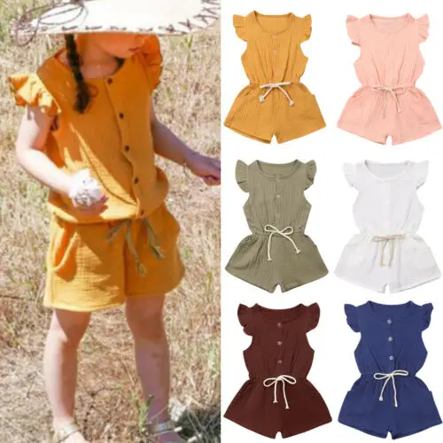 Baby Romper 2019 Summer Toddler Baby Girls Clothes Cotton Ruffles Sleeve Solid Romper Jumpsuit One-Pieces Outfits Sunsuit
Baby Romper 2019 Summer Toddler Baby Girls Clothes Cotton Ruffles Sleeve Solid Romper Jumpsuit One-Pieces Outfits Sunsuit