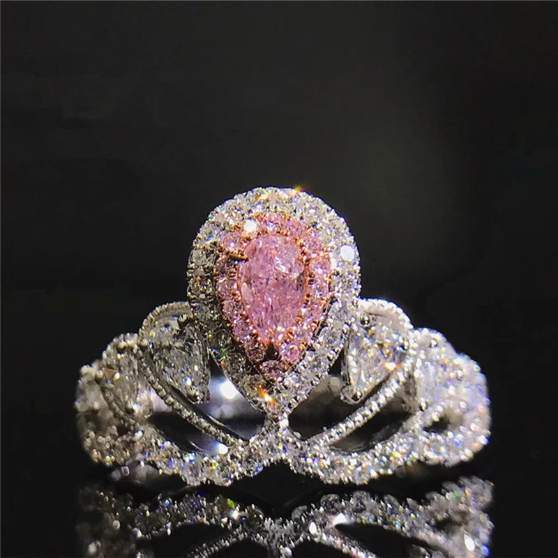 1 Carat ct Wedding pink Moissanite Diamond Ring Genuine 18K 750 White Gold D color VVS Have a certificate
1 Carat ct Wedding pink Moissanite Diamond Ring Genuine 18K 750 White Gold D color VVS Have a certificate