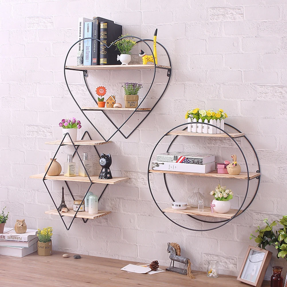 Floating Shelves Goods Rack Bookshelf Shelf Iron Partition Float