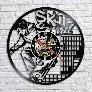 Skateboards Vinyl Record LED Lighting Wall Clock With LED Backlight Cycling Skateboards Decoration Time Clock Unique Gift
Skateboards Vinyl Record LED Lighting Wall Clock With LED Backlight Cycling Skateboards Decoration Time Clock Unique Gift