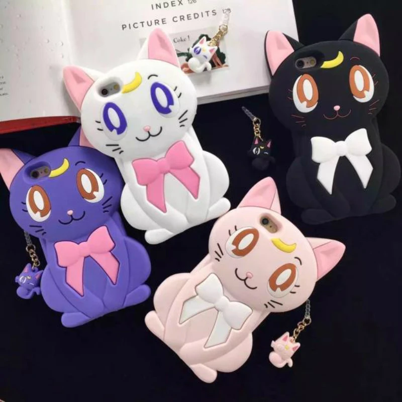 Cute Cat 3D Silicone Phone Case For iphone 7 7pius case For iPhone 6 6s 8 plus cover Cartoon moon cat Back Cover Cases Phone Bag
Cute Cat 3D Silicone Phone Case For iphone 7 7pius case For iPhone 6 6s 8 plus cover Cartoon moon cat Back Cover Cases Phone Bag