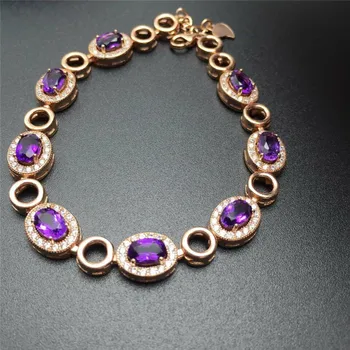 Amethyst Bracelet natural rose gold sales of micro business on behalf of a wholesale S925 silver free shipping
Amethyst Bracelet natural rose gold sales of micro business on behalf of a wholesale S925 silver free shipping