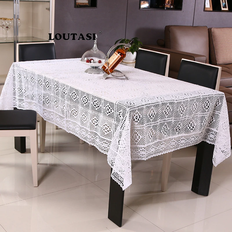 LOUTASI Cotton Crocheted Table Cloth Decor Translucent Table Cover Embroidered Tablecloth Tea Table Cloth Home Table Decoration
LOUTASI Cotton Crocheted Table Cloth Decor Translucent Table Cover Embroidered Tablecloth Tea Table Cloth Home Table Decoration