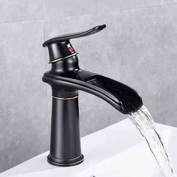 Black Basin Faucet Modern Water Tap Chrome Single Handle Waterfall Basin Mixer Tap Hot & Cold Water Sink Tap Brass made
Black Basin Faucet Modern Water Tap Chrome Single Handle Waterfall Basin Mixer Tap Hot & Cold Water Sink Tap Brass made