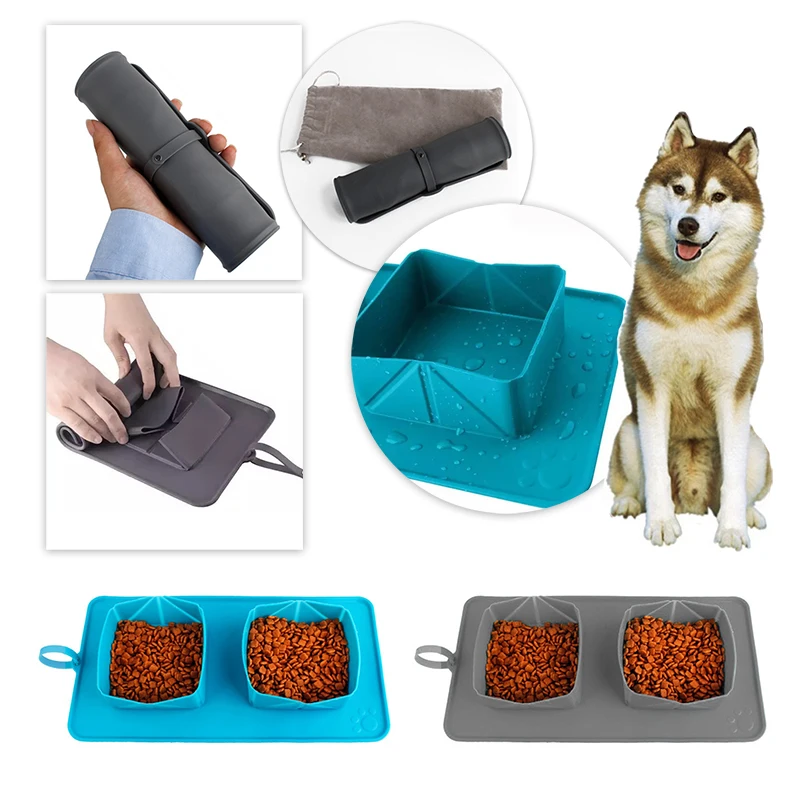 Silicone Folding Portable Pet Travel Bowls Cat Bowl Drink Food Feeder Double Bowls Pet Food Dispenser Pet Products Camping Gear
Silicone Folding Portable Pet Travel Bowls Cat Bowl Drink Food Feeder Double Bowls Pet Food Dispenser Pet Products Camping Gear