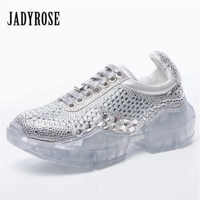 Jady Rose Rhinestone Women Sneakers Female Transparent Platform Creepers Lace Up Flat Shoes Woman Ladies Espadrilles Trainers
Jady Rose Rhinestone Women Sneakers Female Transparent Platform Creepers Lace Up Flat Shoes Woman Ladies Espadrilles Trainers