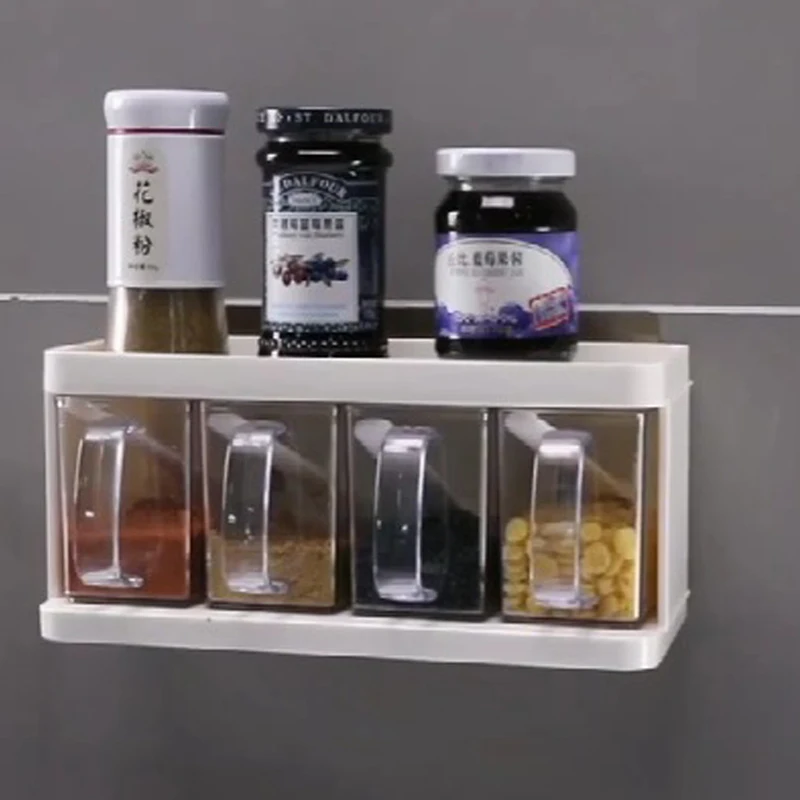 Transparent Plastic Spice Jars Storage Rack Kitchen Salt Sugar Herb Condiment Bottles Seasoning Storage Container Box With Lid
Transparent Plastic Spice Jars Storage Rack Kitchen Salt Sugar Herb Condiment Bottles Seasoning Storage Container Box With Lid