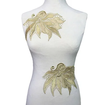 2pc Sew On Embroidery Gold Leaf Patch Baroque Embroidered Applique Plant Patches For Clothing Parches Bordados Sewing DIY AC1366
2pc Sew On Embroidery Gold Leaf Patch Baroque Embroidered Applique Plant Patches For Clothing Parches Bordados Sewing DIY AC1366